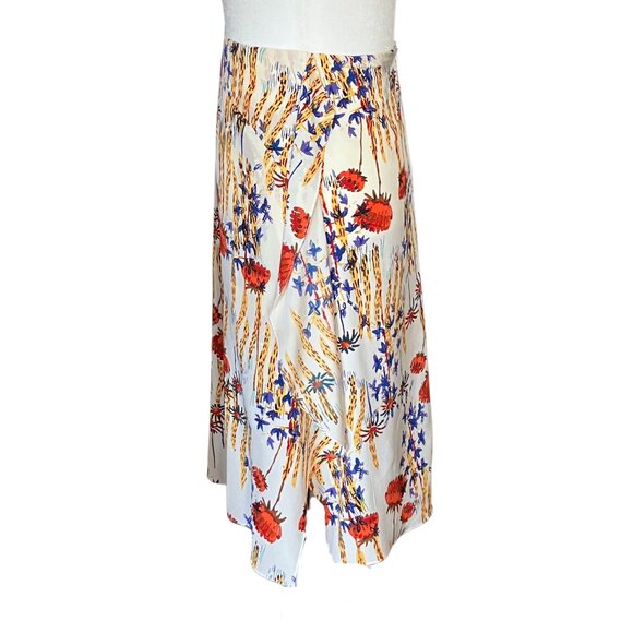 Rachel Comey 100% Silk Nightcap Midi Skirt Cactus Flower Print. Large 12. Boho - Picture 3 of 10